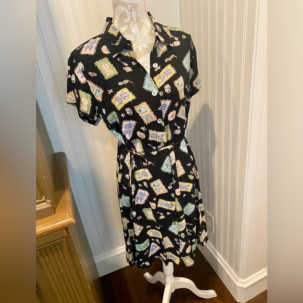 Vintage Twyla Blu Seaside Shirt Dress. 🐚